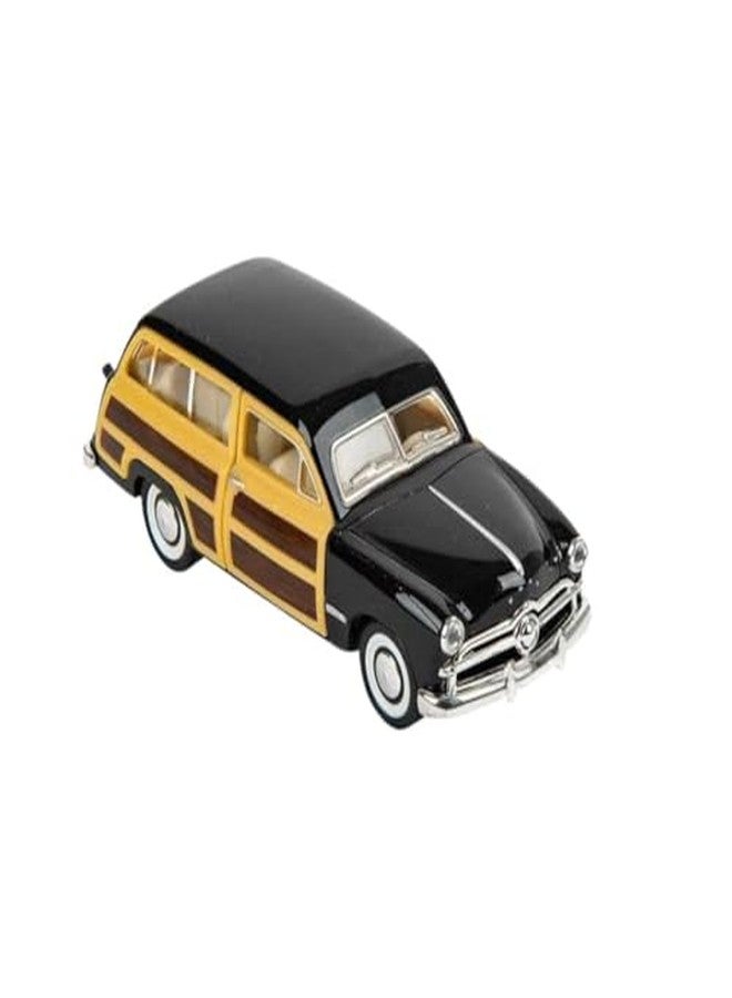 Gemcza Kins Mart 1949 Ford Woody Wagon - 1:40 Scale Diecast Model Car with Pull Back Action & Opening Doors - Vintage Collectible Classic (Multi) - Image 2